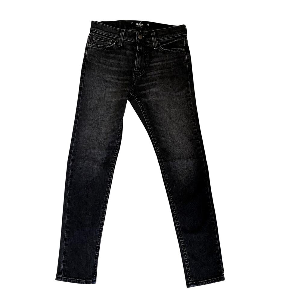 Hollister Men's Size 28x30 Skinny Epic Flex Faded Washed Black Denim Jeans